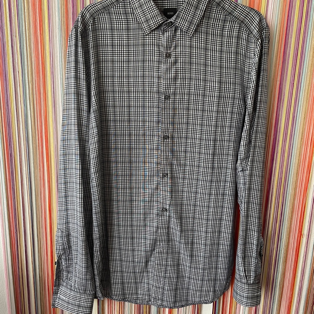 Hugo Boss Monochrome Checkered Shirt